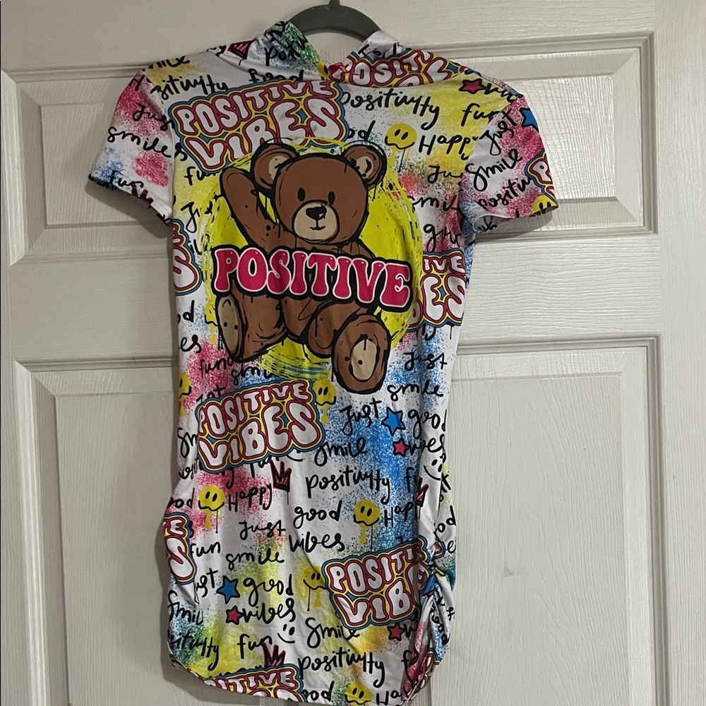 Colorful Bear shirt dress Tee for Kids